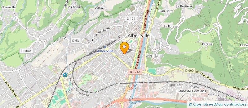 localisation de l'entreprise SCI CLEMENCEAU  ALBERTVILLE