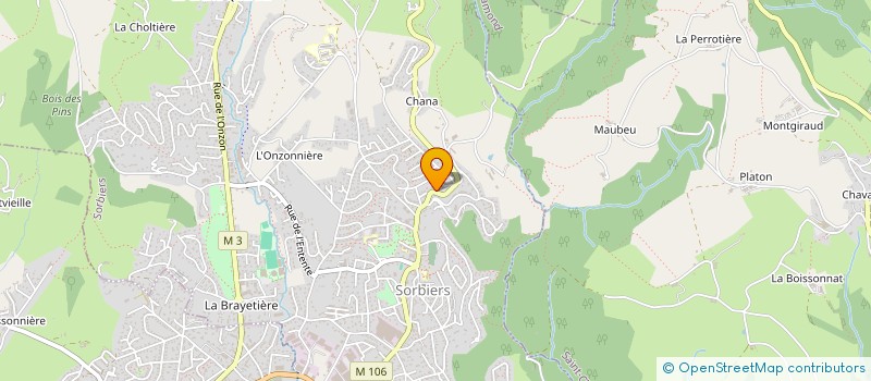 localisation de l'entreprise SCI CLEMENSON  SORBIERS