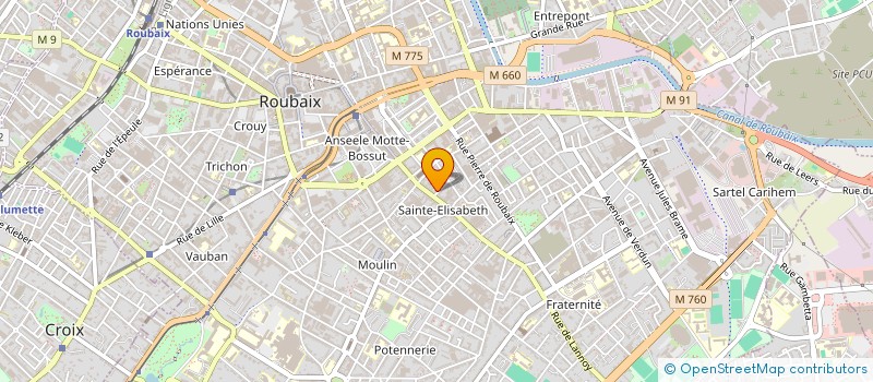 localisation de l'entreprise SCI CLERCX DENDIEVEL  ROUBAIX