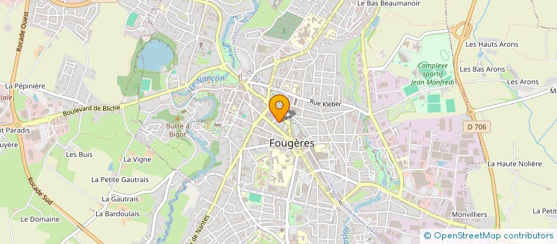 localisation de l'entreprise SCI CLERIVET  FOUGERES