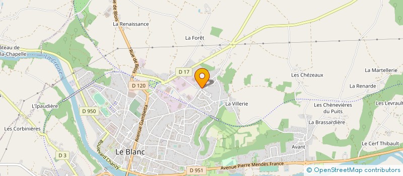 localisation de l'entreprise SCI CLI à LE BLANC