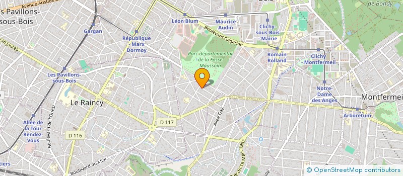 localisation de l'entreprise SCI CLICHY ACTIVITES à CLICHY-SOUS-BOIS