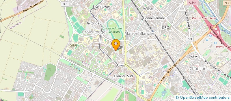 localisation de l'entreprise SCI CLINEDJAC  REIMS