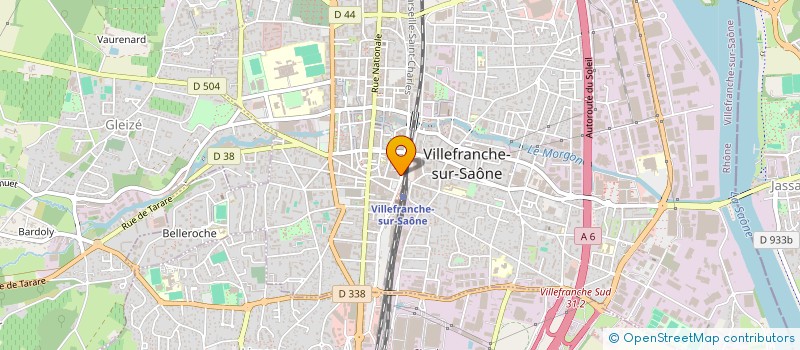 localisation de l'entreprise SCI CLINICA  VILLEFRANCHE-SUR-SAONE