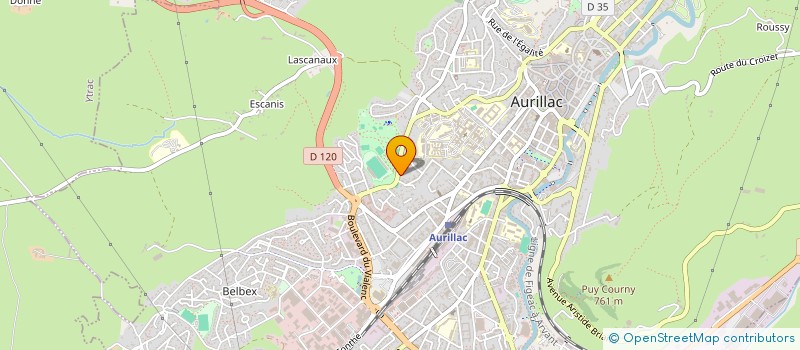 localisation de l'entreprise SCI CLINIQUE à AURILLAC