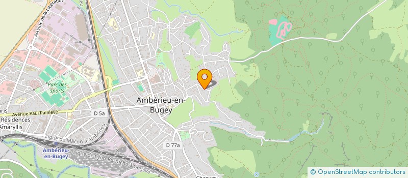 localisation de l'entreprise SCI CLINIQUE DENTAIRE DE BLOSSIEU  AMBERIEU-EN-BUGEY