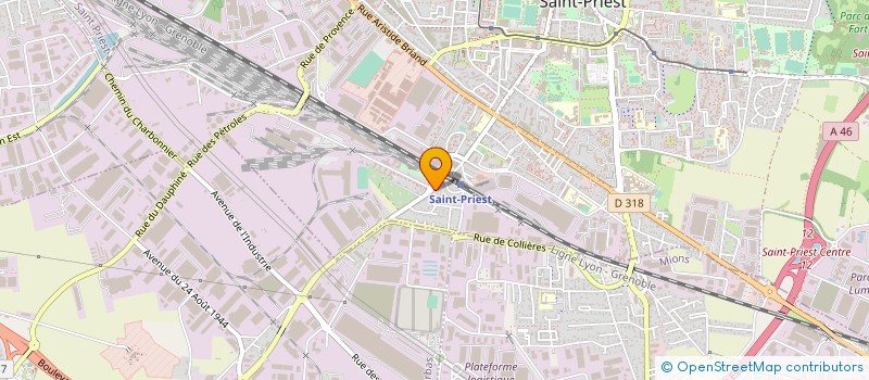 localisation de l'entreprise SCI CLINIQUE VETERINAIRE CHALEYSSIN  SAINT-PRIEST