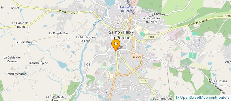 localisation de l'entreprise SCI CLINIQUE VETERINAIRE D ARSONVAL  SAINT-YRIEIX-LA-PERCHE