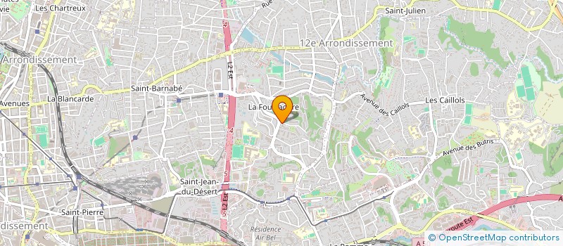 localisation de l'entreprise SCI CLINIQUE VETERINAIRE DE LA FOURRAGERE à MARSEILLE