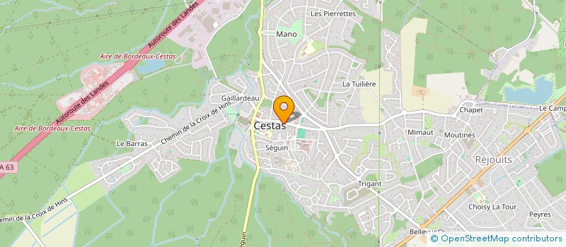 localisation de l'entreprise SCI CLINIQUE VETERINAIRE DU BOURG  CESTAS