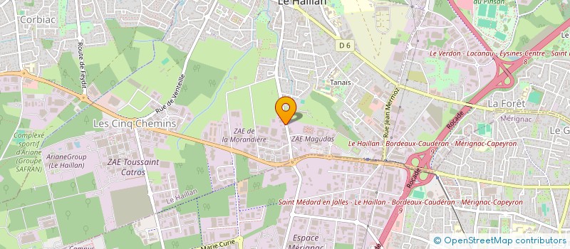 localisation de l'entreprise SCI CLINIQUE VETERINAIRE PORTES OCEAN  LE HAILLAN