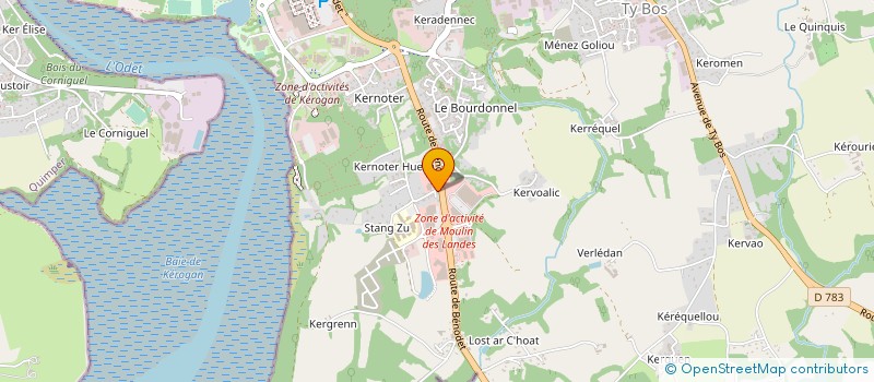 localisation de l'entreprise SCI CLINIQUE VETERINAIRE STANG  QUIMPER