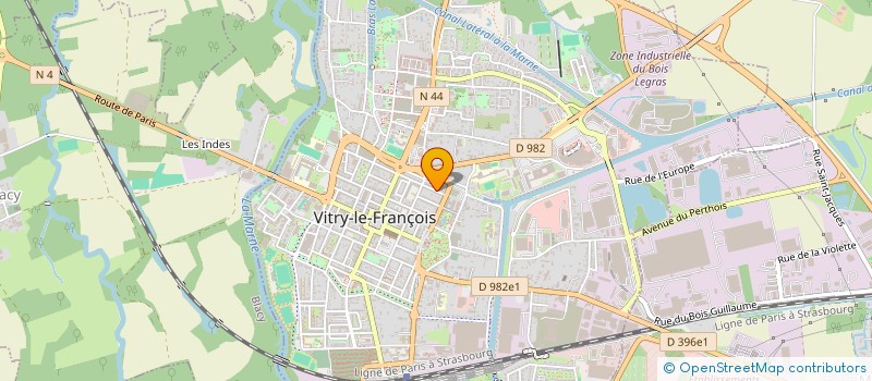localisation de l'entreprise SCI CLINIQUE VETERINAIRE VITRYATE à VITRY-LE-FRANCOIS