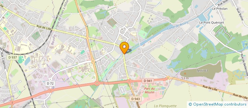 localisation de l'entreprise SCI CLM  BEUVRY