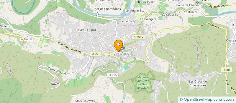 localisation de l'entreprise SCI CLMBT  LES VANS