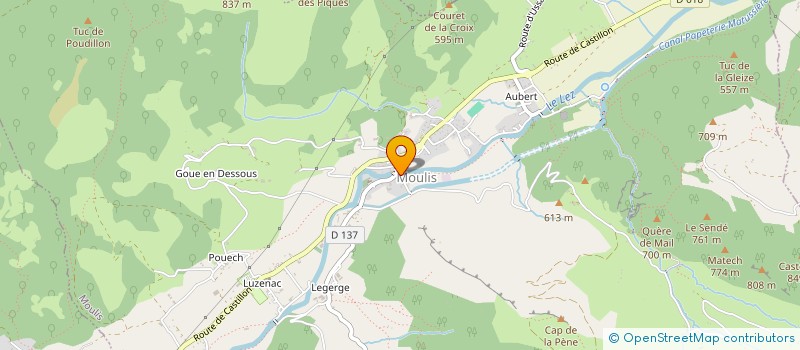 localisation de l'entreprise SCI CLMI à MOULIS