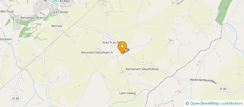 localisation de l'entreprise SCI CLODUBALY  PLOUMILLIAU