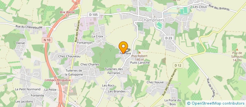 localisation de l'entreprise SCI CLODYS à CHAMPNIERS