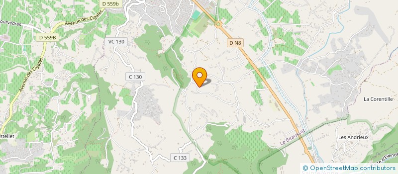 localisation de l'entreprise SCI CLOS DU PONTILLAOU  LE BEAUSSET