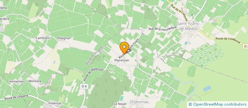 localisation de l'entreprise SCI CLOS PEYRESSAN  ORDONNAC