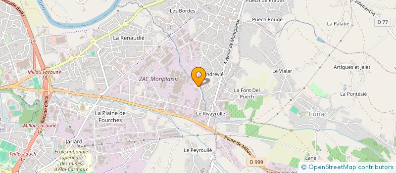 localisation de l'entreprise SCI CLOSSAM à ALBI