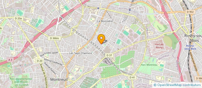 localisation de l'entreprise SCI CLOUTCHE à MONTREUIL