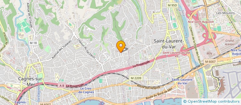 localisation de l'entreprise SCI CLOVERIA à CAGNES-SUR-MER