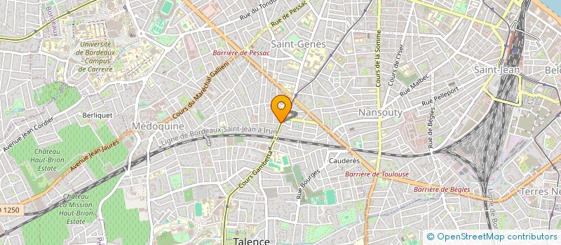 localisation de l'entreprise SCI CLUB AQUITAIN  TALENCE