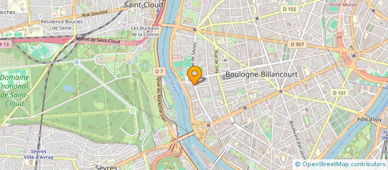 localisation de l'entreprise SCI CLUB DES CINQ à BOULOGNE-BILLANCOURT