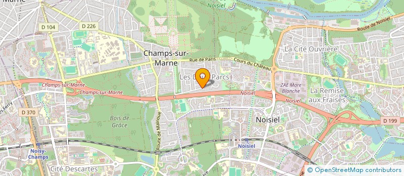 localisation de l'entreprise SCI CLUB MATHIS  CHAMPS-SUR-MARNE