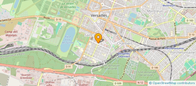 localisation de l'entreprise SCI CLUB MONTAIGNE à VERSAILLES
