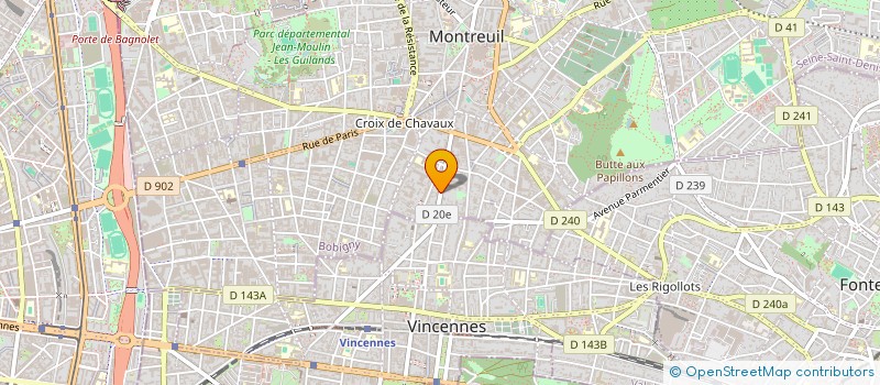 localisation de l'entreprise SCI CLUSES à MONTREUIL