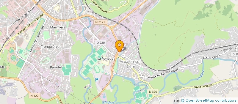 localisation de l'entreprise SCI CLV à ARPAJON-SUR-CERE