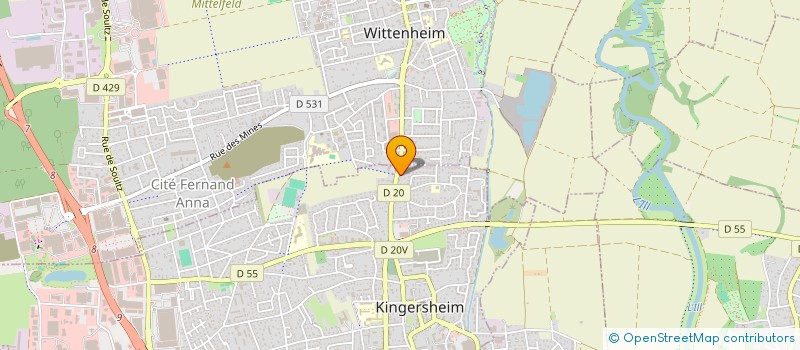 localisation de l'entreprise SCI CM  KINGERSHEIM