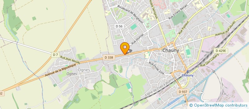 localisation de l'entreprise SCI CM IMMO  CHAUNY