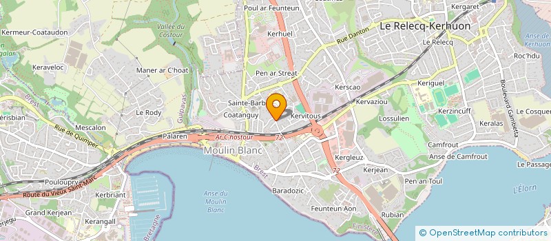 localisation de l'entreprise SCI CM2H KERVITOUS  LE RELECQ-KERHUON