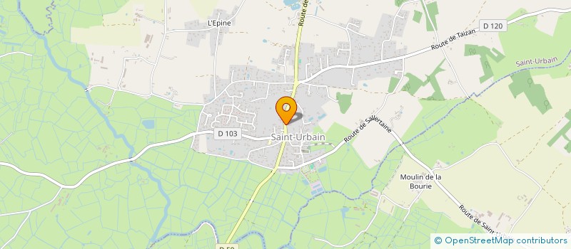 localisation de l'entreprise SCI CM2V  SAINT-URBAIN