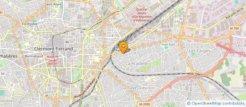 localisation de l'entreprise SCI CM3  CLERMONT-FERRAND