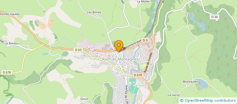 localisation de l'entreprise SCI CMBS IMMOBILIERE à RIOM-ES-MONTAGNES