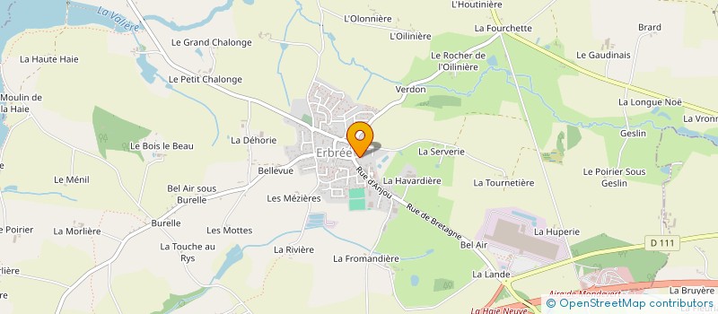 localisation de l'entreprise SCI CME  ERBREE