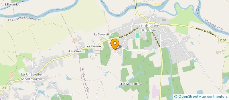 localisation de l'entreprise SCI CMFF  SAINT-JULIEN-SUR-CHER