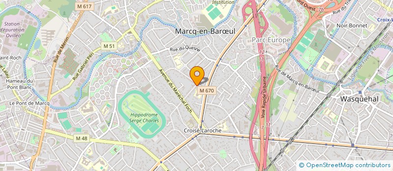 localisation de l'entreprise SCI CMH à MARCQ-EN-BARŒUL