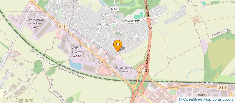 localisation de l'entreprise SCI CMJ IMMO  SERVON