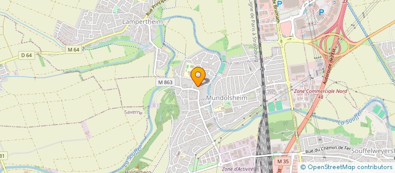 localisation de l'entreprise SCI CMK  MUNDOLSHEIM