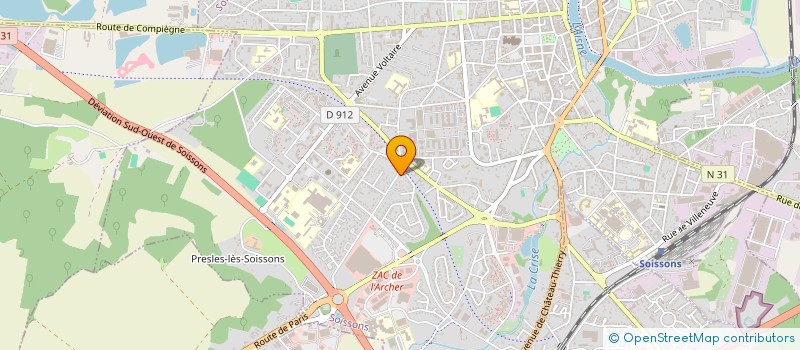 localisation de l'entreprise SCI CMT à SOISSONS
