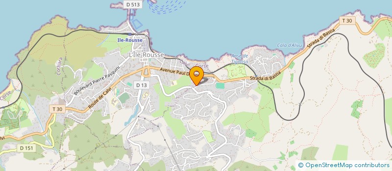 localisation de l'entreprise SCI CMV à L'ILE ROUSSE