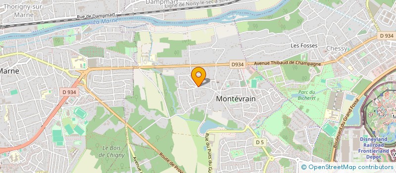 localisation de l'entreprise SCI CNF BRAY  MONTEVRAIN