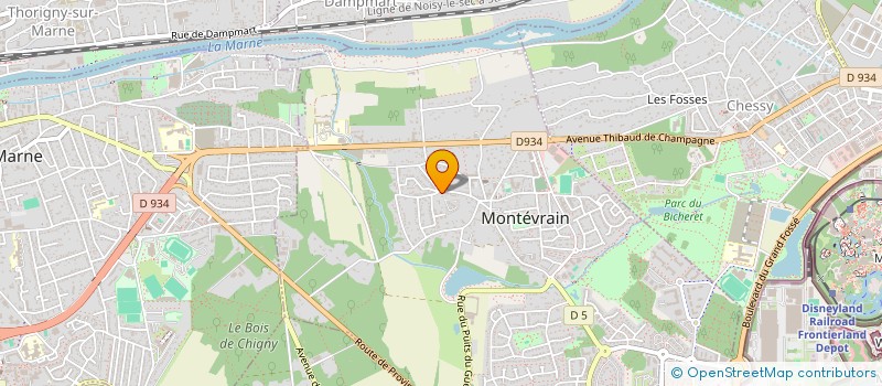 localisation de l'entreprise SCI CNF CHALMAISON  MONTEVRAIN