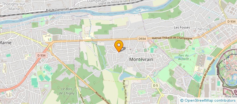 localisation de l'entreprise SCI CNF VILLENAUXE  MONTEVRAIN