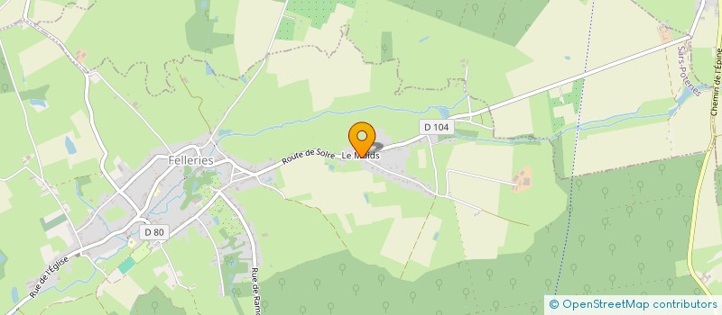 localisation de l'entreprise SCI CNR  FELLERIES